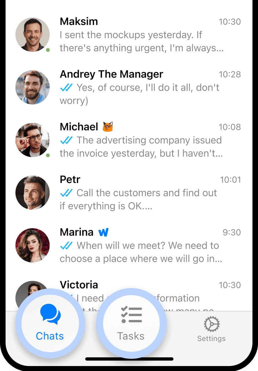 All-in-one - Chat and task-manager